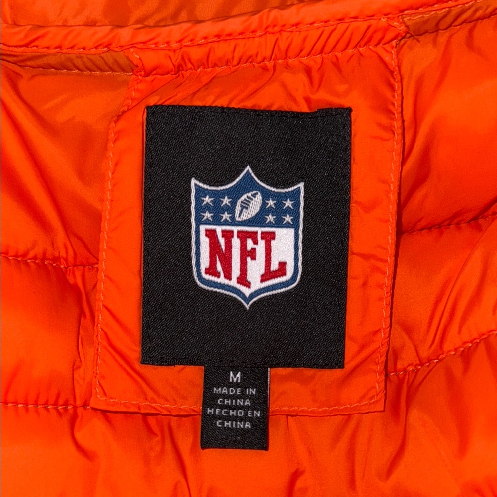 Miami Dolphins Teal and Orange Puffer Vest - Picture 4 of 7